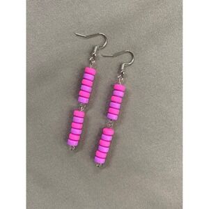 Pink‎ Purple Earrings Handmade Dangle Drop Fashion Jewelry Women's NEW